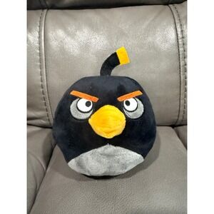 Angry Birds Bomb Black Bird Plush Stuffed Animal 5 Inch Rovio Video Game Toy